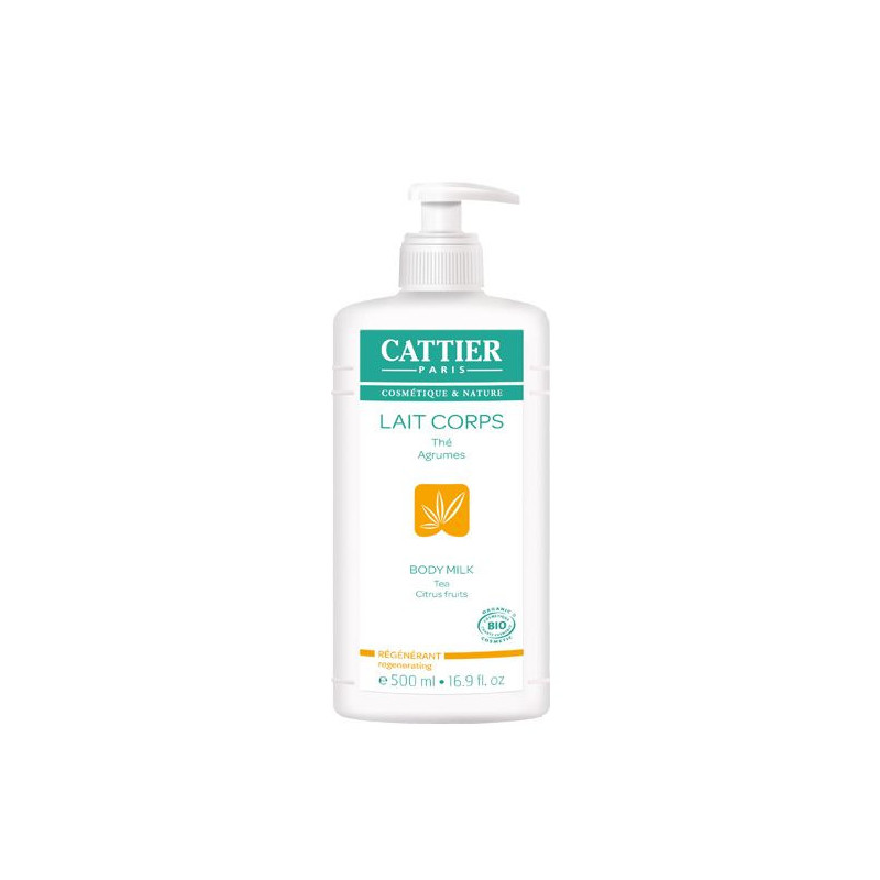 Cattier - Lait corps hydratant régénérant - Thé agrumes bio 500ml